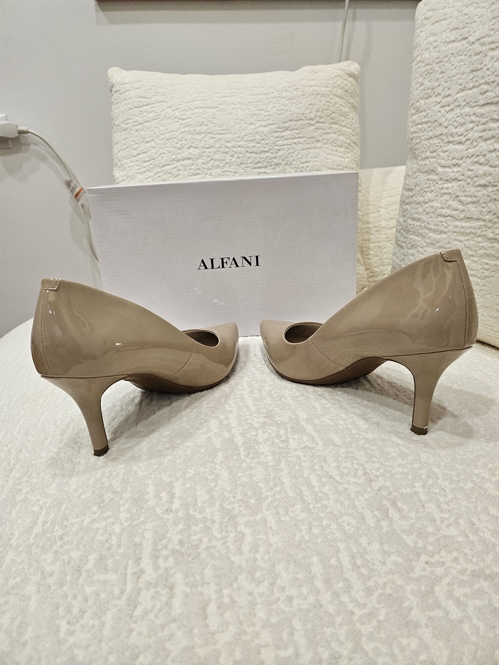 Alfani Women's Nude Patent Pointed-Toe Pumps - Picture 6 of 9